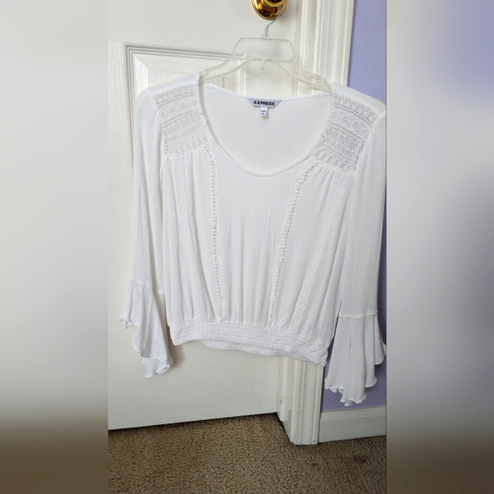 Express Women's White Shirt Petite Small